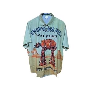 🔥Imperial Walker Travel With Time CAMEL Box Design Men's Lg Shirt. NWOT
